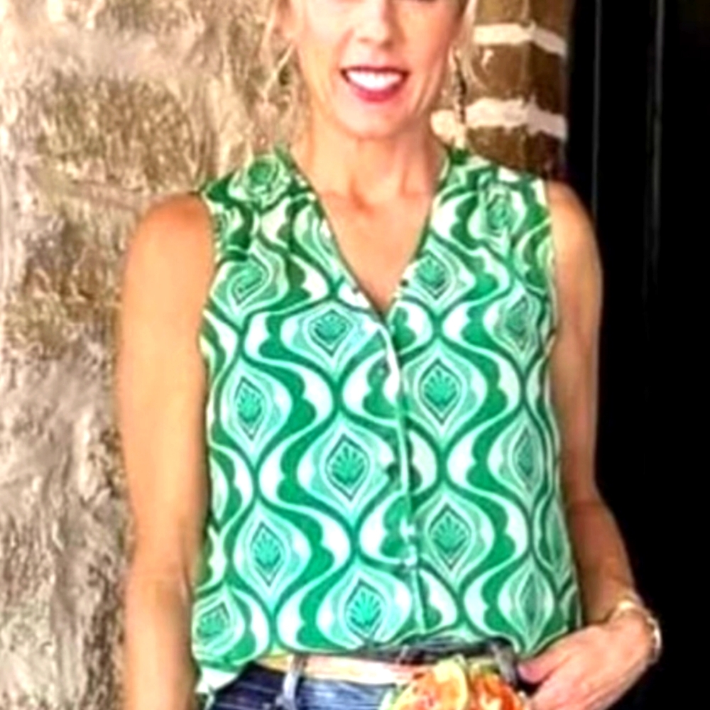 NWT CAbi Scroll TOP